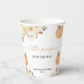 小さなかぼちゃの秋の赤ちゃんシャワー 紙コップ (裏面)