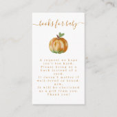 小さなかぼちゃの秋の赤ちゃん男女兼用シャワー エンクロージャーカード (正面)