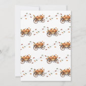 小さなかぼちゃの秋の赤ちゃん男女兼用シャワー サンキューカード (裏面)