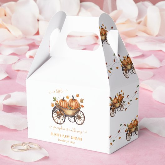 小さなかぼちゃの秋の赤ちゃん男女兼用シャワー フェイバーボックス (ウェディング)