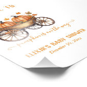 小さなかぼちゃの秋の赤ちゃん男女兼用シャワー フォトプリント            (角)