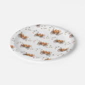 小さなかぼちゃの秋の赤ちゃん男女兼用シャワー ペーパープレート (アングル)