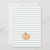 小さなかぼちゃの秋の赤ちゃん男女兼用シャワー 招待状 (裏面)