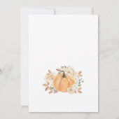 小さなかぼちゃの秋の赤ちゃん男女兼用シャワー 招待状 (裏面)