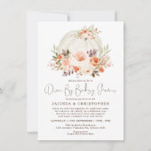 小さなかぼちゃの秋フラワードライブBaby Shower 招待状 (正面)