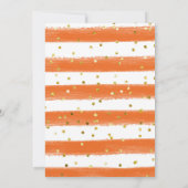 小さなかぼちゃの秋フローラベビーシャワーガール 招待状 (裏面)