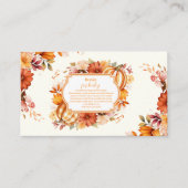 小さなかぼちゃの秋フローラベビー本ベビー エンクロージャーカード (正面)