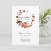 小さなかぼちゃの秋フローラリースベビーシャワー 招待状 (スタンド正面)