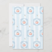 小さなかぼちゃの秋ブルーボウベイビーシャワー 招待状 (裏面)