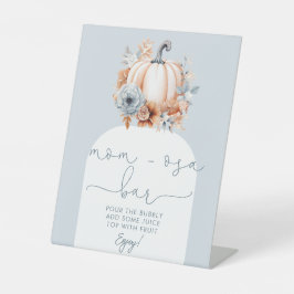 小さなかぼちゃの秋ベビーシャワーマムオーサバー 台座サイン