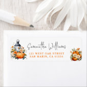 小さなかぼちゃの秋ベビーシャワー差出人住所 ラベル (インサイチュ)