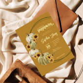 小さなかぼちゃの秋ボホフローラベビーシャワー 招待状