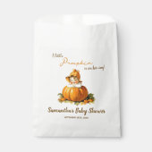 小さなかぼちゃの秋ヴィンテージ女の子ベビーシャワー フェイバーバッグ (正面)
