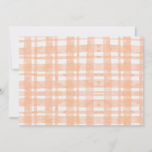 小さなかぼちゃの秋写真ベビーシャワー招待状 (裏面)