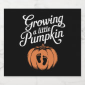 小さなかぼちゃの秋妊娠の成長 ビールラベル (シングルラベル)