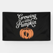 小さなかぼちゃの秋妊娠の成長 横断幕 (横)