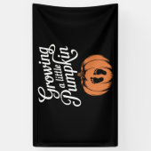 小さなかぼちゃの秋妊娠の成長 横断幕 (縦)