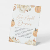 小さなかぼちゃの秋深夜おむつゲーム 台座サイン (正面)