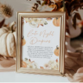 小さなかぼちゃの秋深夜おむつゲーム 台座サイン