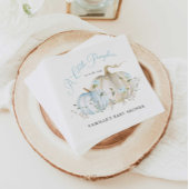 小さなかぼちゃの秋男の子ベイビーシャワー紙 スタンダードカクテルナプキン