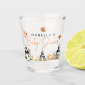 小さなかぼちゃの秋秋のフローラ赤ちゃんシャワー ショットグラス (正面)