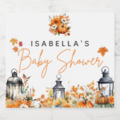 小さなかぼちゃの秋秋のフローラ赤ちゃんシャワー スパークリングワインラベル (シングルラベル)