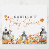 小さなかぼちゃの秋秋のフローラ赤ちゃんシャワー ビールラベル (シングルラベル)
