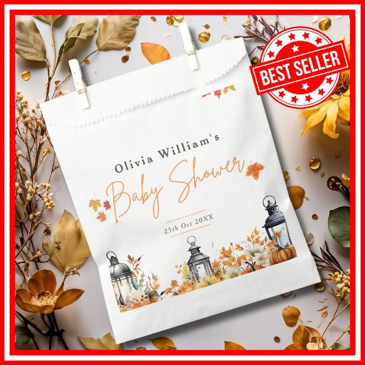 小さなかぼちゃの秋秋のフローラ赤ちゃんシャワー フェイバーバッグ