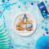 小さなかぼちゃの秋秋のフローラ赤ちゃんシャワー ペーパープレート (パーティー)