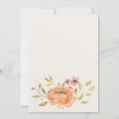 小さなかぼちゃの秋秋のフローラ赤ちゃんシャワー 招待状 (裏面)