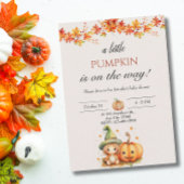 小さなかぼちゃの秋秋のフローラ赤ちゃんシャワー 招待状