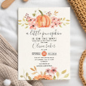 小さなかぼちゃの秋秋のフローラ赤ちゃんシャワー 招待状