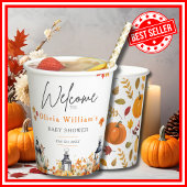 小さなかぼちゃの秋秋のフローラ赤ちゃんシャワー 紙コップ