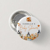 小さなかぼちゃの秋秋のフローラ赤ちゃんシャワー 缶バッジ (正面&裏面)