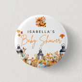 小さなかぼちゃの秋秋のフローラ赤ちゃんシャワー 缶バッジ (正面)