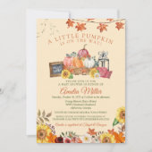 小さなかぼちゃの秋秋の赤ちゃんシャワーの招待 招待状 (正面)