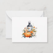 小さなかぼちゃの秋秋の赤ちゃんシャワー空白の ノートカード (裏面)