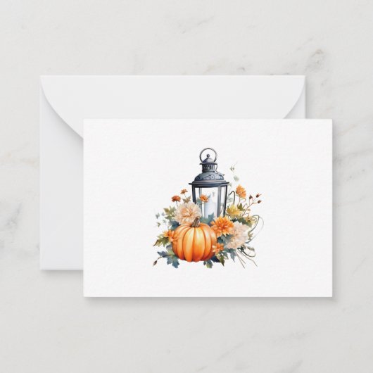 小さなかぼちゃの秋秋の赤ちゃんシャワー空白の ノートカード (裏面)