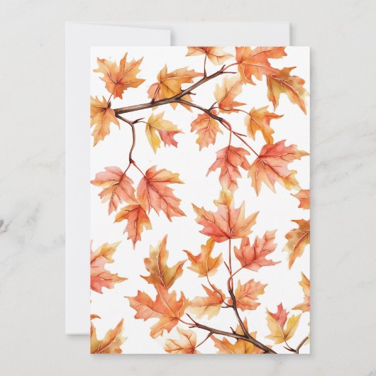 小さなかぼちゃの秋秋の赤ちゃんシャワー 招待状 (裏面)