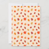 小さなかぼちゃの秋秋の赤ちゃんシャワー 招待状 (裏面)