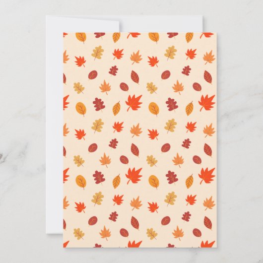 小さなかぼちゃの秋秋の赤ちゃんシャワー 招待状 (裏面)