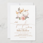 小さなかぼちゃの秋秋の赤ちゃんシャワー 招待状 (正面)