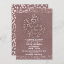 小さなかぼちゃの秋素朴バラ金ゴールドベビーシャワー