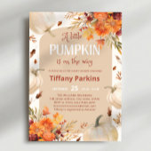 小さなかぼちゃの秋花赤ちゃんシャワー 招待状