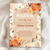 小さなかぼちゃの秋花赤ちゃんシャワー 招待状