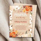 小さなかぼちゃの秋花赤ちゃんシャワー 招待状