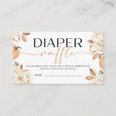 小さなかぼちゃの秋赤ちゃんシャワーおむつラッフル エンクロージャーカード (正面)