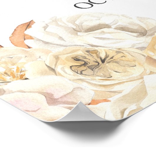 小さなかぼちゃの秋赤ちゃんシャワー歓迎サイン ポスター (角)