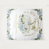 小さなかぼちゃの秋赤ちゃんシャワー背景 タペストリー (正面(横))