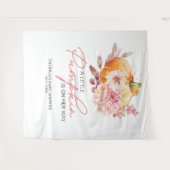 小さなかぼちゃの秋赤ちゃんシャワー背景 タペストリー (正面(横))